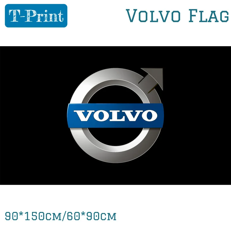 

Volvo Flag For Car Show 90x150cm 60*90cm Size Polyster Party Bar Banner