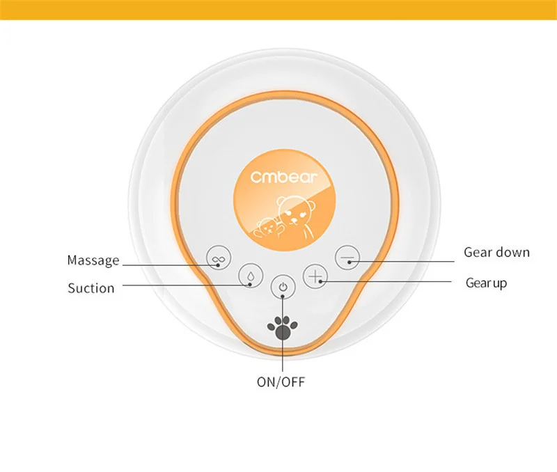 CMbear, брендовый двойной Электрический молокоотсос, портативный, 9 передач, всасывающий массажный молокоотсос, BPA бесплатно, для грудного вскармливания ребенка