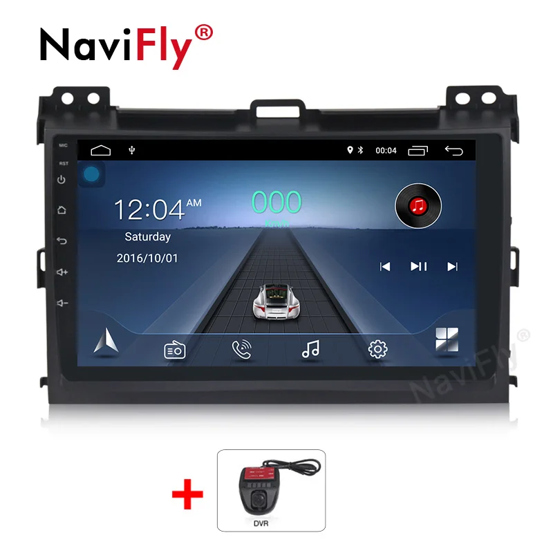 NaviFly Anroid8.1 4 ядра 32G rom 2G ram Автомобильный мультимедийный плеер для Toyota Prado 120 Land Cruiser 2004-2009 Lexus GX47 Поддержка OBD - Цвет: with DVR