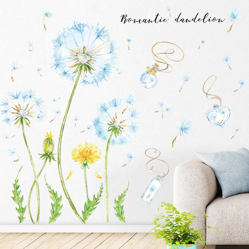 

Flying Dandelion Wall Stickers for Living room Bedroom Sofa Background Wall Decor Art Murals Vinyl Decals