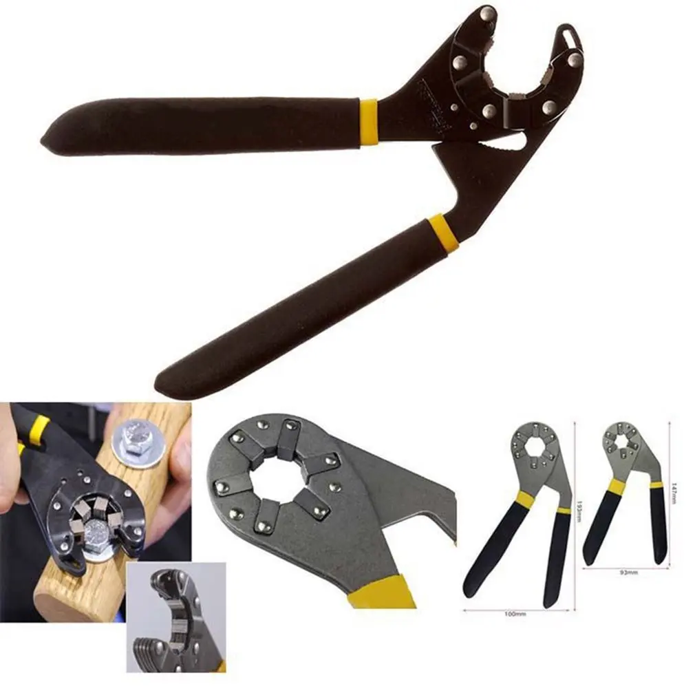

8"/6" Universal Pipe Wrench Multi Tool High-carbon Steel Key Set Open Wrench Monkey Spanner Plumber Hand Tools