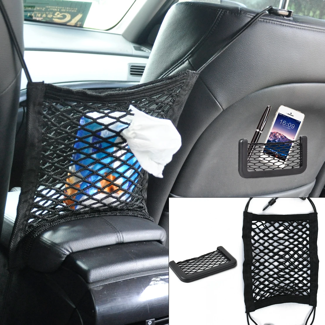 DWCX font b Car b font Elastic String font b Storage b font Bag Seat Hanging
