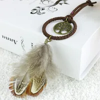 Mini Dreamcatcher Bookmarks New Fashion Handmade  Indian Dream Catcher Cafe & Bar & Bag Hanging Pendant Decor Gift 3.5 diameter 2