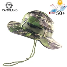 UPF 50+ мужская шляпа-Панама женская шапка Боб Буни Лето Защита от ультрафиолета Маскировочная шапка Военная армейская походная тактическая уличная шляпа от солнца