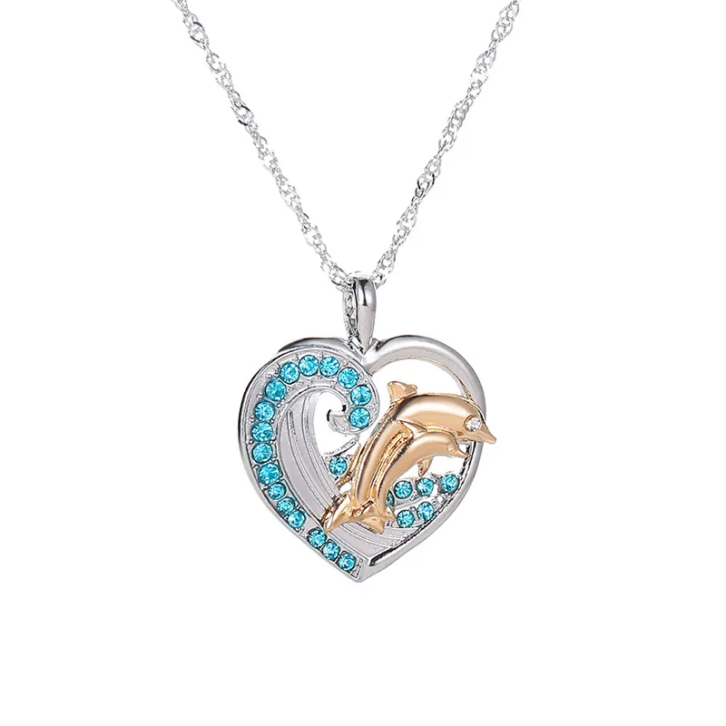 Женское колье с сердечком Love Peach милое золотое ожерелье ожерельем подвесками