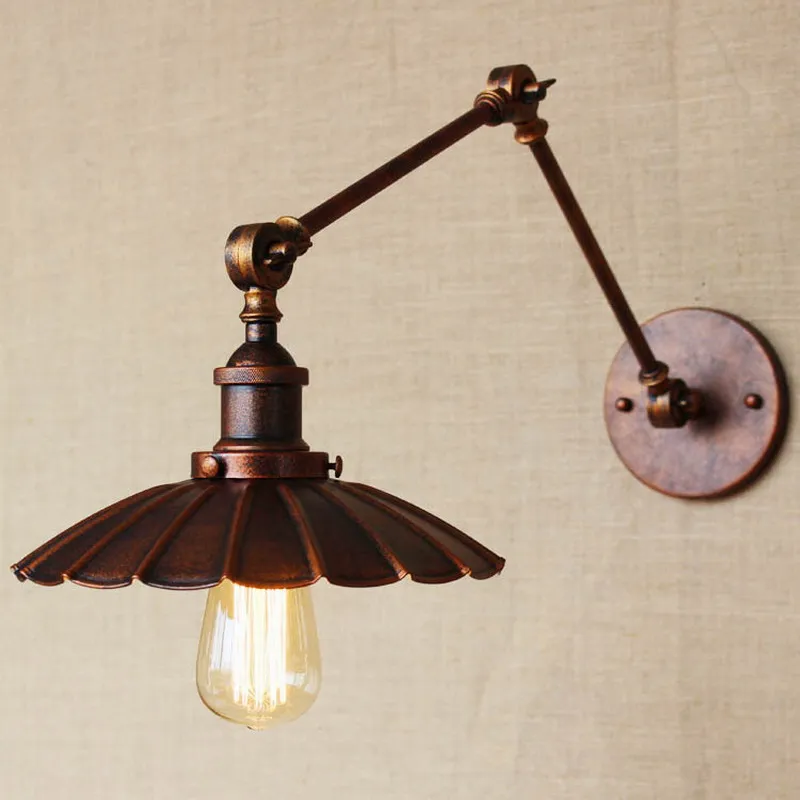industrial Portuguese style antique rust wall lamp/swing arm wall lighting for workroom/Bathroom Vanity 2 applies arm Tornado industrial Portuguese style antique rust wall lamp/swing arm wall lighting for workroom/Bathroom Vanity 2 applies arm Tornado