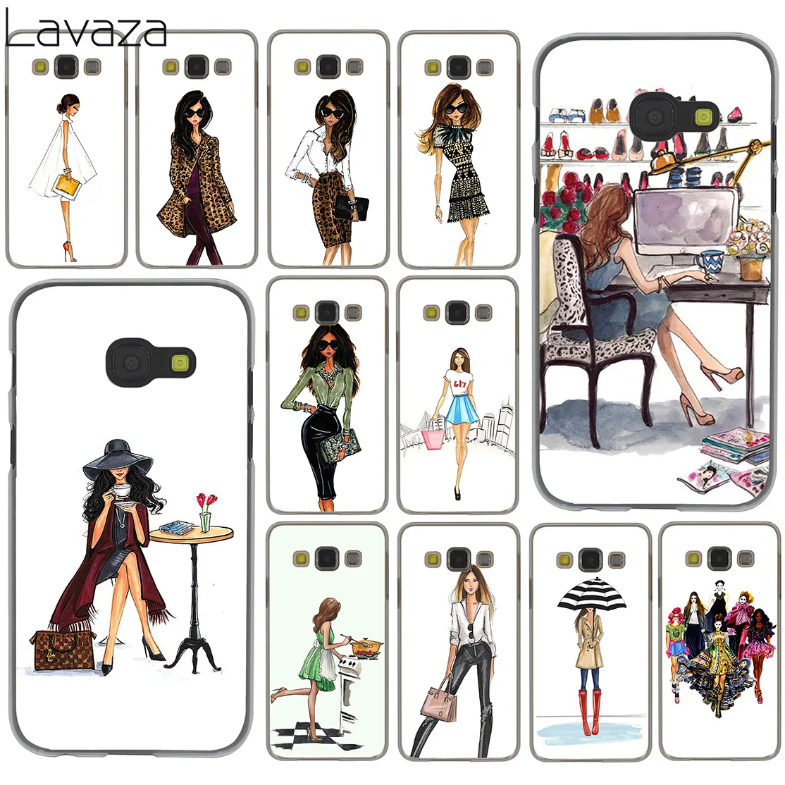 

Lavaza fashion Dress Shopping Girl Case for Samsung Galaxy Note 10 9 8 A9 A8 A7 A6 Plus 2018 A5 A3 2015 2016 2017 Cover