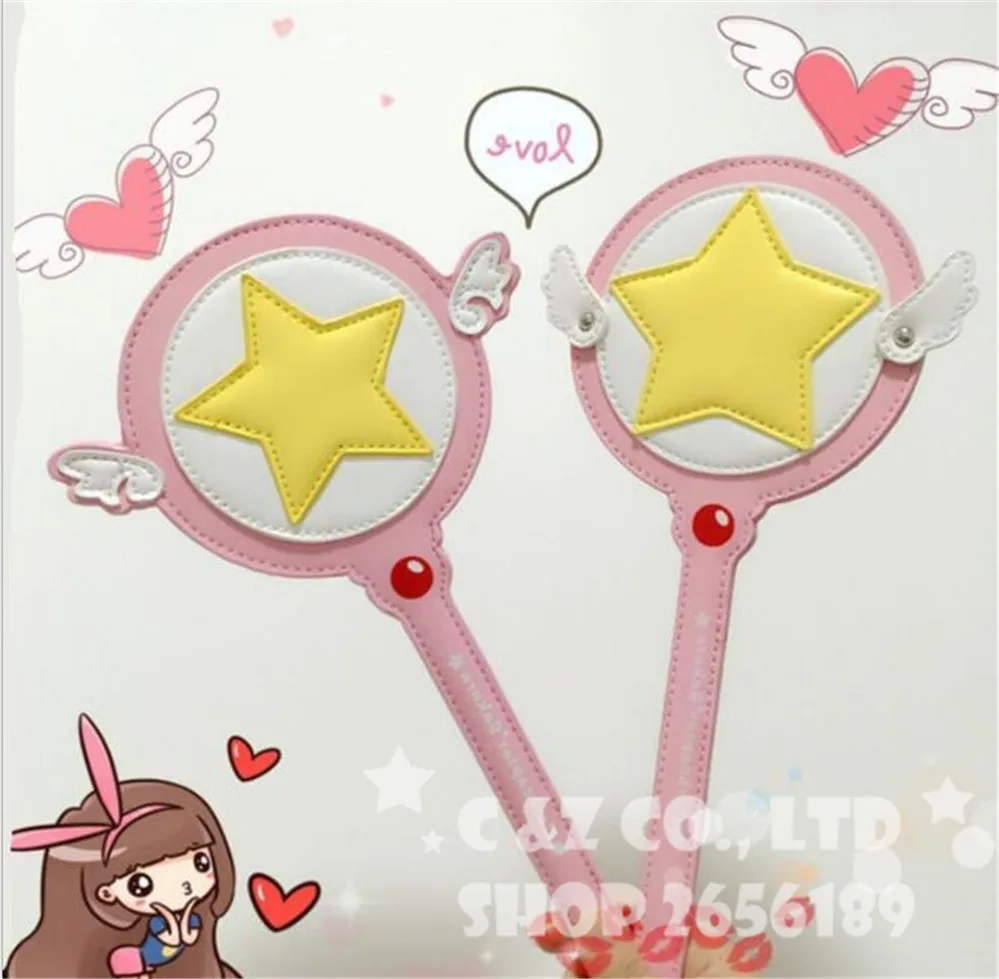 Ограниченный подарок Cardcaptor Sakura волшебная палочка Pu чехол для карт автобус держатель для карт розовый супер звезда Kawai повязка для волос подарок Креативный аниме игрушка