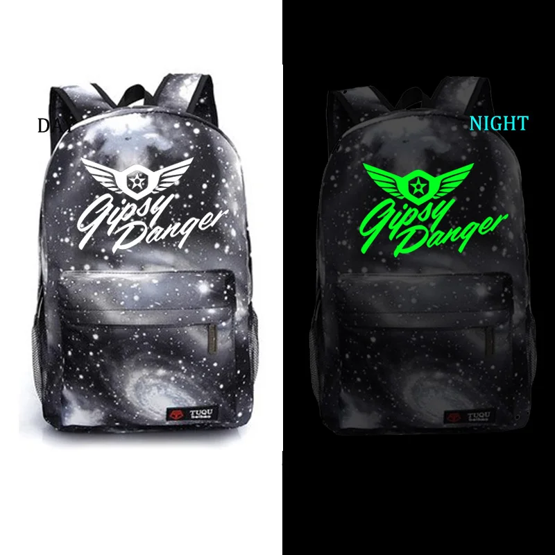 

Gipsy Danger school bag noctilucous backpack student school bag Notebook backpack Daily backpack