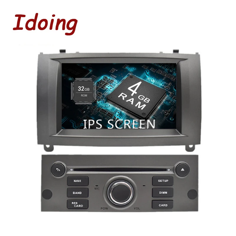 

Idoing 7"1Din 4G+32G 8Core Car Radio GPS Android 8.0 Multimidia For Peugeot 407 2004 2005 2006 2007 2008 2009 GPS Navigation
