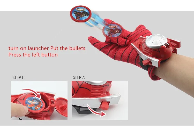 Новинка, перчатка Человека-паука, Мстители, косплей, перчатка, пистолет, Бэтмен, пусковые устройства, супер игрушки герои, пистолет, герои, пусковые устройства, игрушки для детей