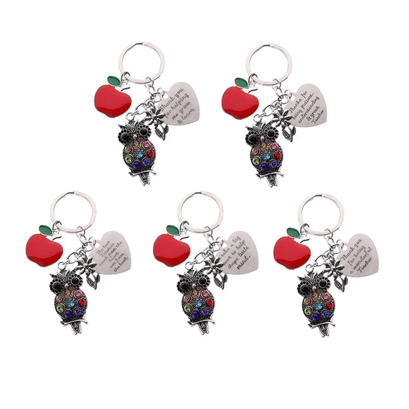 

GIFT FOR TEACHER - Cute Owl Charm Purse Handbag Car Key Keyring Keychain Teaching Assistant Nursery Party Wedding Birthday Gift