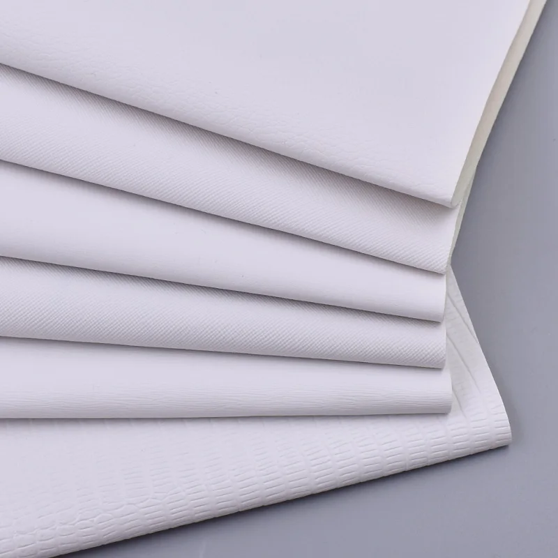 

A4 21x29cm White Synthetic Leather Fabric Artificial Leather Fabric For Bows Bags DIY Craft Supplies