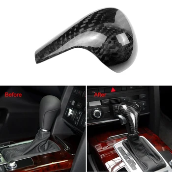 

True Carbon Fiber Cover Auto Gear Shift Knob Cover Car Styling Car Head Shift for Audi A5 2008-2010 / Q5 2009-2012 /Q7 2006-2012