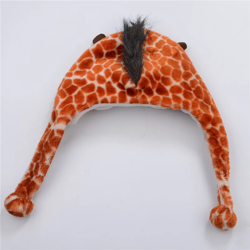 Унисекс подарок жираф плюшевые шляпы животных зимние шапки индивидуальный стиль вечерние шапки