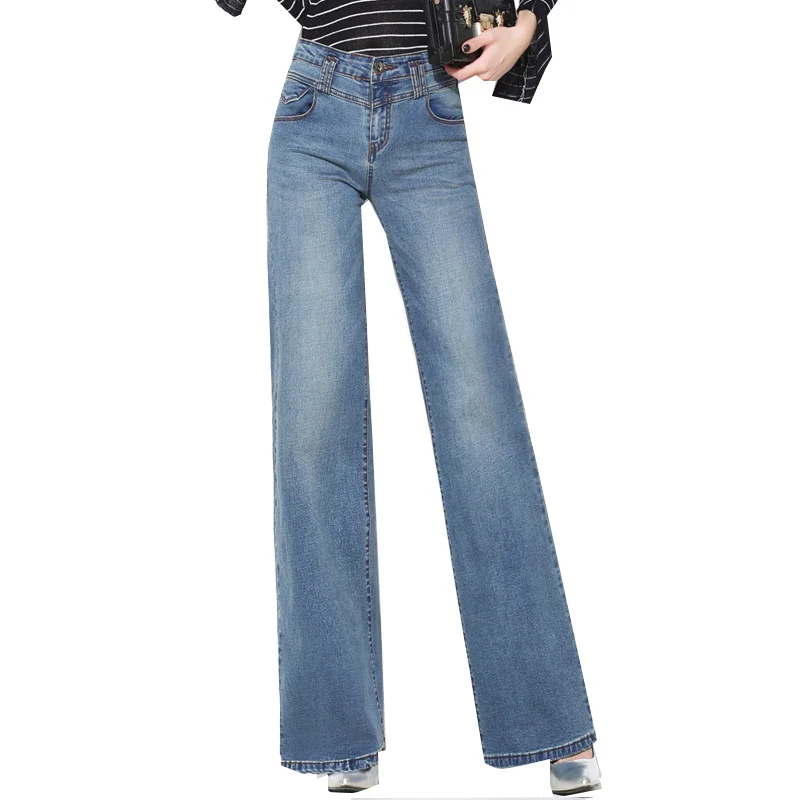 boot leg high waist jeans