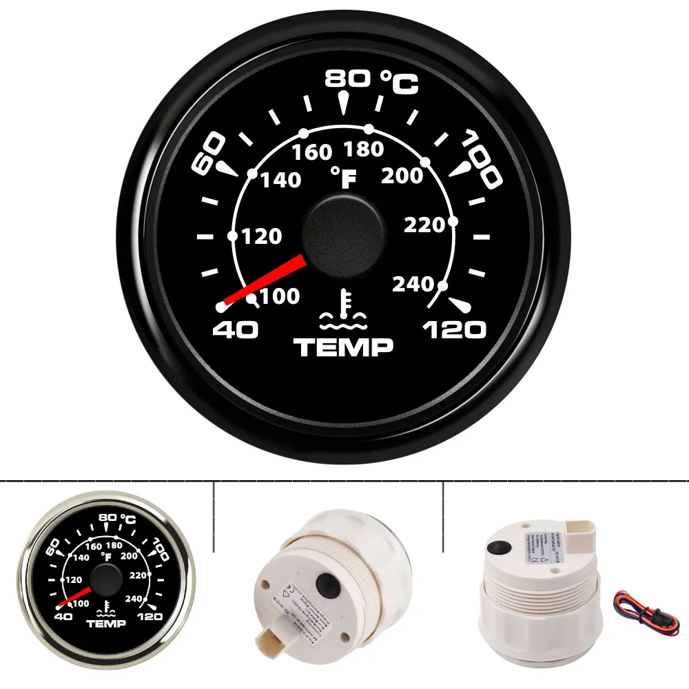 

40-120 Celsius Car Water Temperature Gauge 52 mm digital thermometer water temp gauges for boat yacht with backlight 9-32V