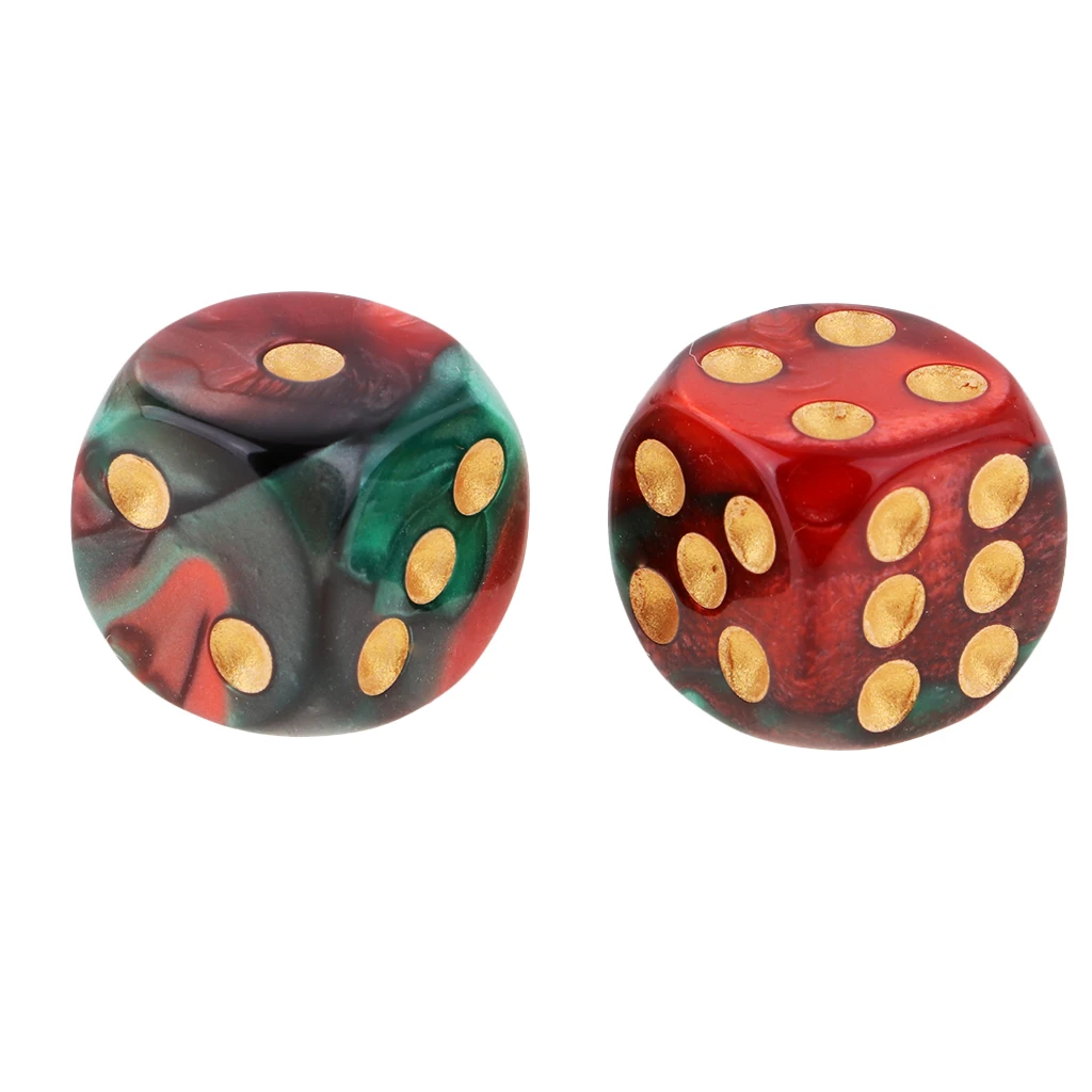 MagiDeal 10pcs 6-Sided Dice Set Bright Colors 16 mm Dice Game Multi-Sided Dice for Board Games Casino Gifts Teaching