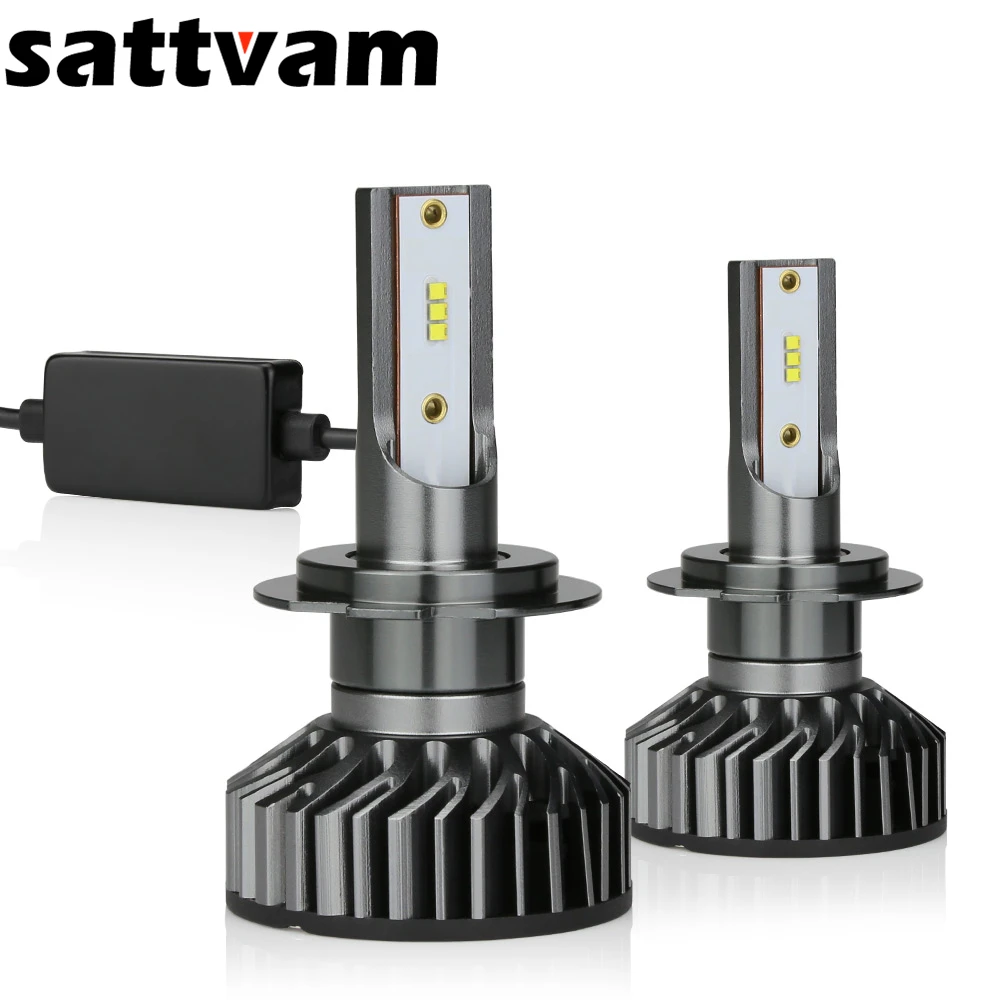 

Sattvam 10000Lm 100W H7 H4 H11 LED Canbus Headlight Bulb H8 H9 HB3 HB4 9005 9006 ZES Chips Car Light 6000K 12V 24V Auto Led Lamp