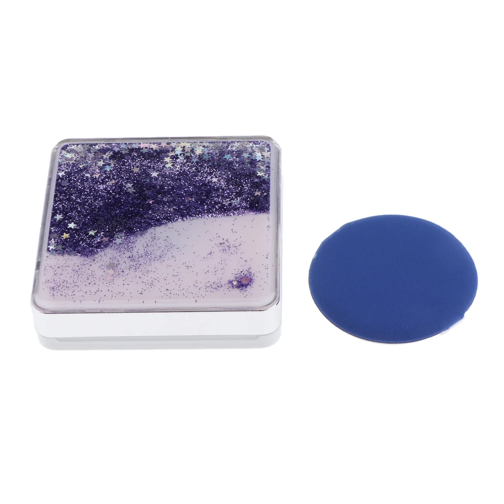 Компактный карманный размер Pro пустая воздушная подушка Puff Box Контейнер для крема BB чехол для макияжа с зеркалом для макияжа - Цвет: Purple