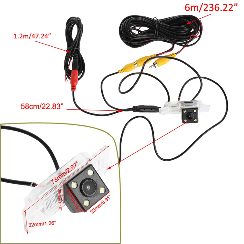 CCD Color Car Back Up Rearview Reverse Camera For BMW E46 E39 BMW E90