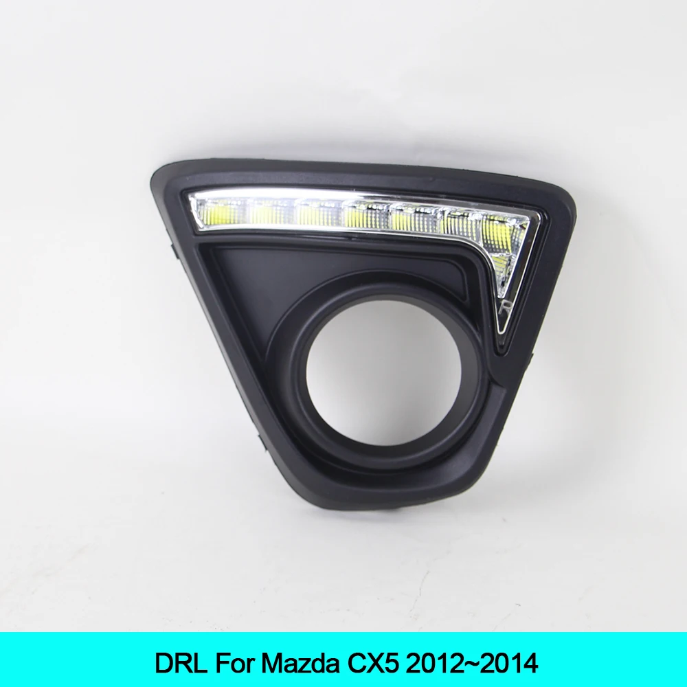 

Car LED DRL Waterproof ABS Super bright 12V LED Daytime Running Light for Mazda CX5 cx-5 2012 2013 2014