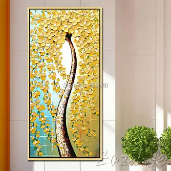 

Oil painting On Canvas Wall Pictures Paintings For Entry Way Canvas Wall Art Palette Knife Hand Painted 9 Kinds Flower Tree
