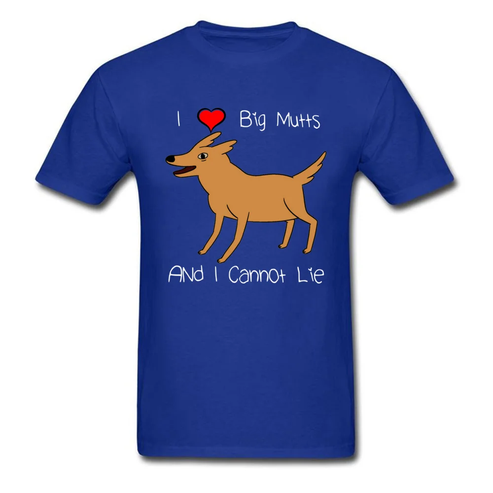 Classic Printed Short Sleeve Tops & Tees Mother Day O-Neck 100% Cotton Adult Top T-shirts Printed Tee-Shirt Fitted Funny Dog Shirt I LoveBig Mutts Gift For Dog Lovers blue