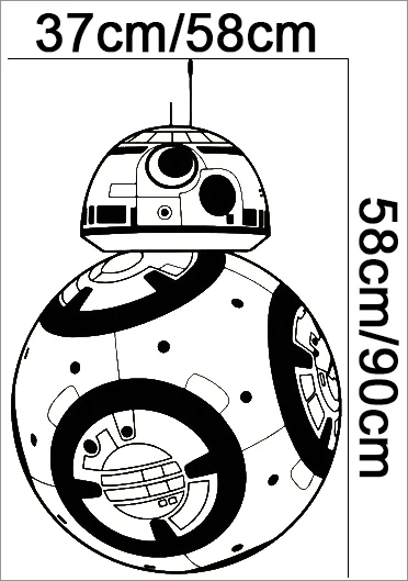 Звездные войны BB-8 робот виниловая наклейка на стену домашний Декор Гостиная спальня съемные наклейки на стену diy обои с рисунком