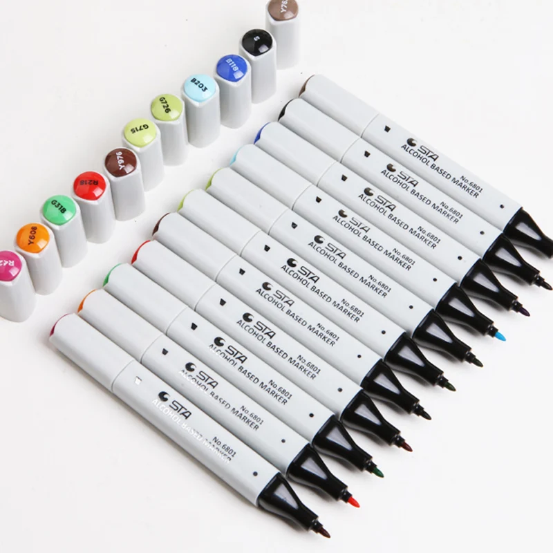 

Marker for sketching school art office supplies painting marker set for comics alcohol marker animation design marker