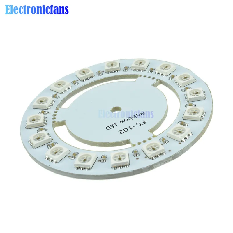 16-бит 60 мм 5 V Радуга точный WS2812 WS2811 5050 цветная(RGB) панельная светодиодная лампочка лампа круглой формы