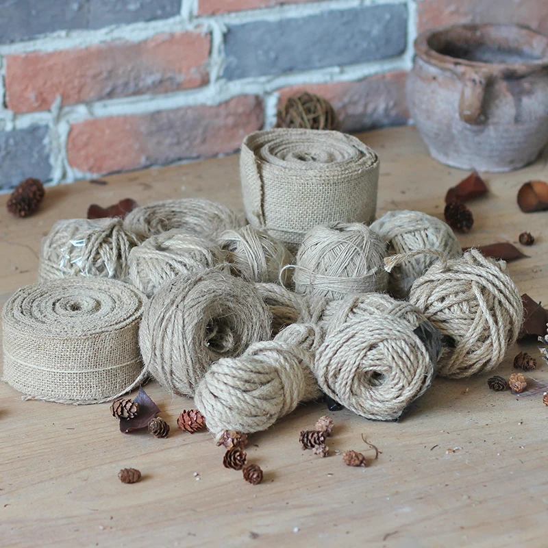 Natural Twisted Cord Hemp Net Craft Decoration for Gift Packing Hand Braided Rope Home Decor Handmade Gardening Thread | Дом и сад
