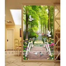 На заказ, для гостиной, коридора, вертикальная Алмазная картина, пейзаж, алмазная вышивка 5d, приклеенная крестиком, зеленый лес, путь лося