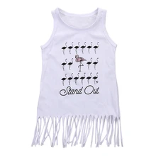 От 1 до 5 лет Одежда для детей; малышей; девочек Повседневное Ленточки Блузы без рукавов топы Мягкий хлопок летние футболки с принтом из мультфильмов Новая модная блузка для девочек