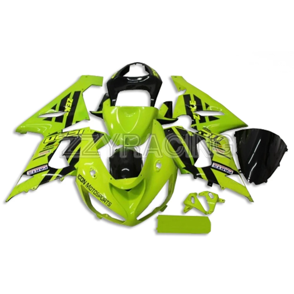 

Injection Fairings Kits for Kawasaki ZX6R 2005 2006 Year ZX-6R 05 06 Complete Motorcycle Body Kit Cowlings Light Green Hulls