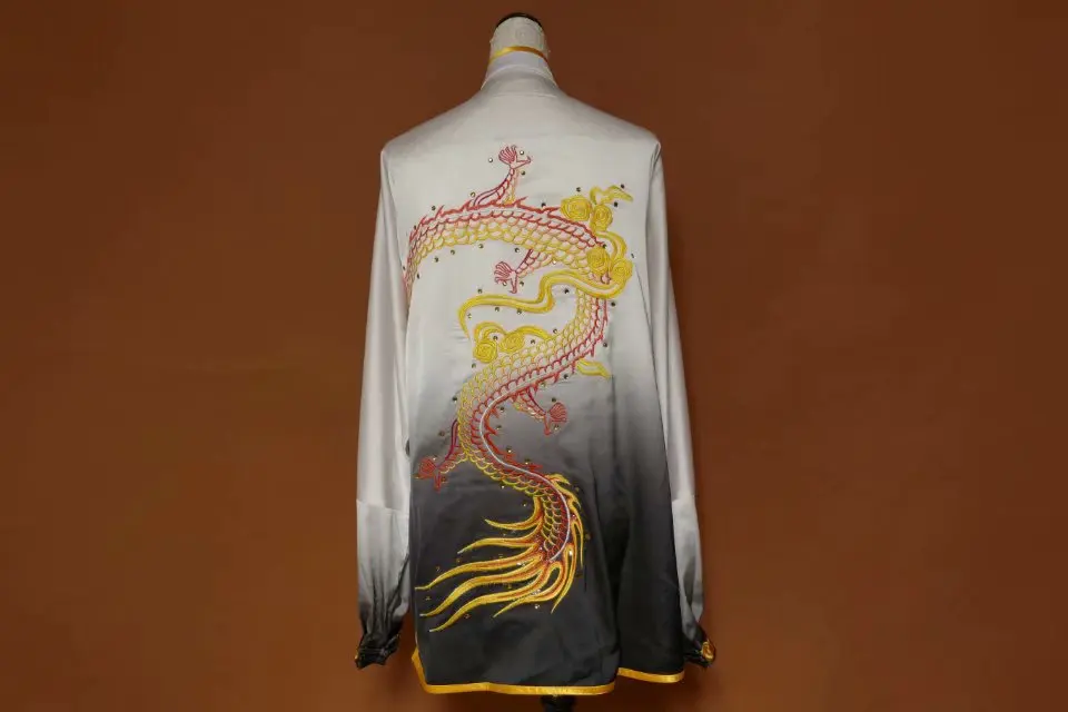 Wushu taichi одежда тайцзи changquan Униформа боевых искусств соревнование вышитая kungfu