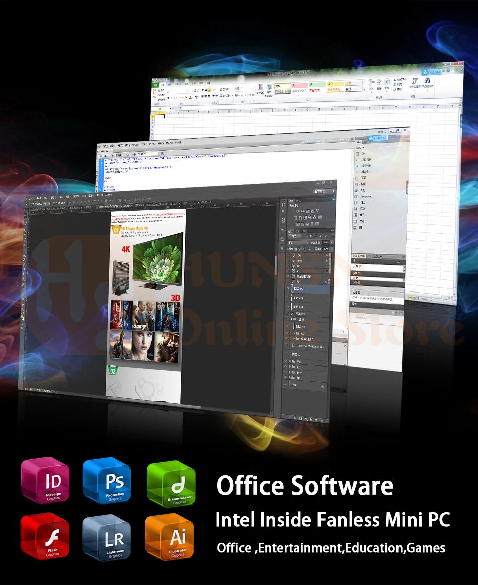 AIM06 Industrial Fanless Mini PC with Intel Core I3/I5, Windows 11 or Linux, 4G, Watchdog, 2LAN, GPIO, 6COM RS232 422 485 Description Image.This Product Can Be Found With The Tag Names Barebone Mini PC, Computer Office, Industrial pc