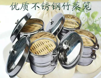 

steamer steamed buns steamed dumplings Steamed steamer Handmade bamboo Stainless steel edge steamer Bamboo steamer
