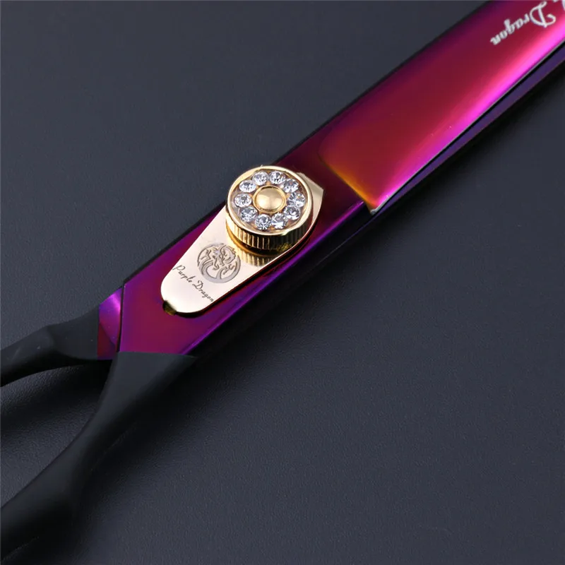 Фиолетовый дракон Professional 7,0 дюймов уход за домашними животными ножницы для стрижки волос и 6,75 дюймов собака Chunker ножницы-Япония 440C