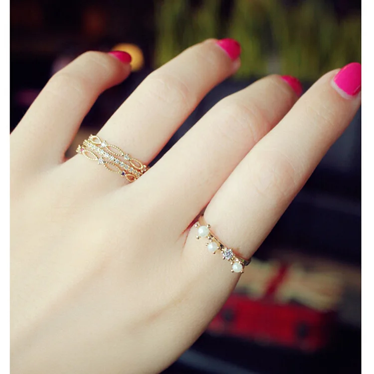 Горячая newfemaleKorea FashionJewelryopenatmosphereleavesacombinationofpreciousstones и жемчуг соединительное