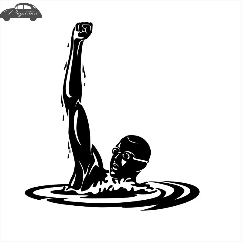 Стикер плавание плавающий Минг автомобиль наклейка плакаты Born To swim виниловая