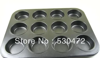 

12 hole Muffin Cake mold round shaped cake pan 35*27*2.2cm