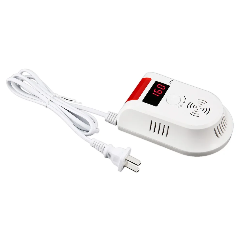 

SECRUI GD13W Wireless Digital LED Display Combustible Gas Detector Independent Red LED Light Flashes For GSM PSTN