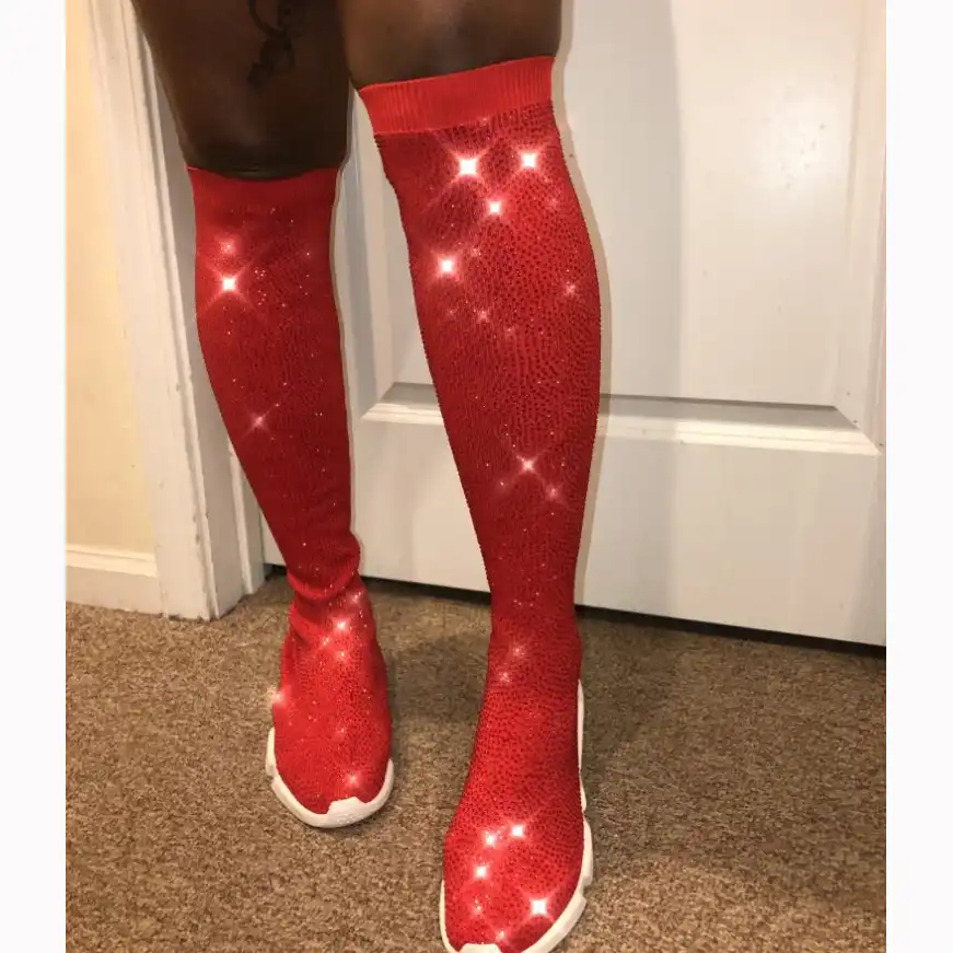thigh high gym shoes