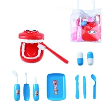 Стоматологическая игрушка забавный ролевые игры реальной жизни Косплэй доктор игра игрушка стоматологический медицинский ящик притворяться игра в доктора для детей