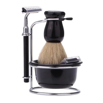 

High Quality Men Beard Shaving Set Professional Safe Brush Bowl Stand Holder Mustache Shaving Tools