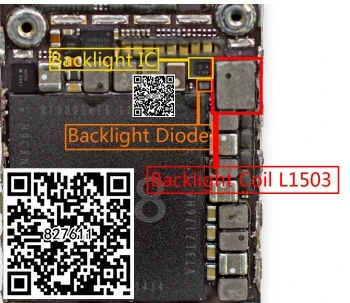 2 компл./лот для iphone 6 Подсветка КОМПЛЕКТ IC U1502+ катушка L1503+ диод D1501+ конденсатор с алюминиевой крышкой, C1530 c1531 C1505 C1552 C1597 C1513 FL2024