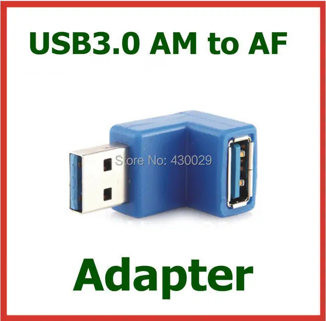 

10pcs USB3.0 AM to AF L Shape Converter Adapter Extender USB 3.0 A Male to A Female 90 Degree Angle Connector