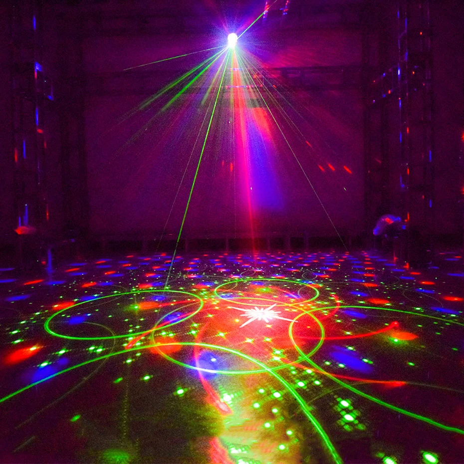 60 Patterns RG Laser Projector RGB Led Crystal Magic Ball Disco Party Accessory