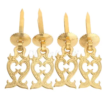 

4PCS Chinese Furniture Handle Furniture Hardware Door Knocking Knocker Pull Vintage Lock Catch For Cabinet Cupboard Drawer Hot